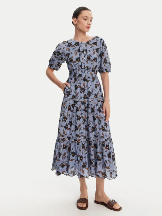Zdjęcie produktu Pepe Jeans Sukienka letnia Eva PL953695 Błękitny Regular Fit Niebieski jasny