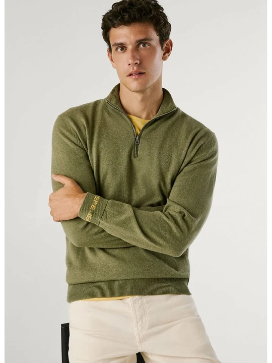Zdjęcie produktu Pepe Jeans Sweter "Andre" w kolorze khaki rozmiar: M