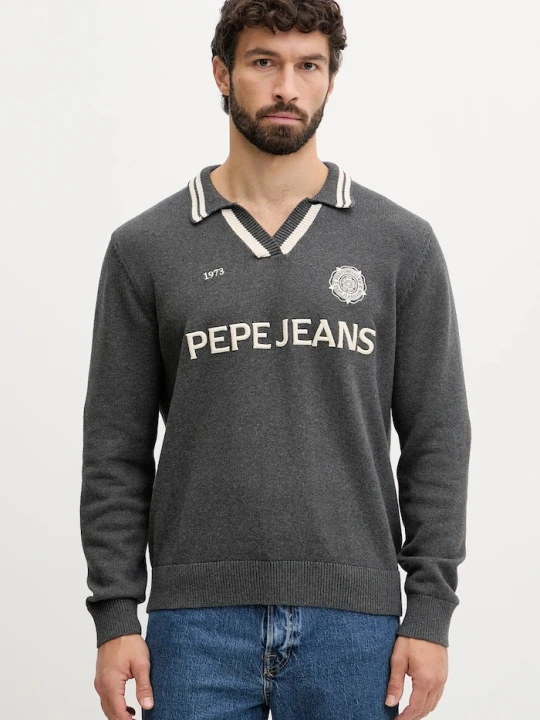 Zdjęcie produktu Pepe Jeans sweter bawełniany szary