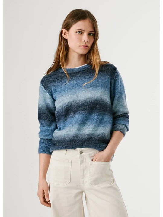Zdjęcie produktu Pepe Jeans Sweter "Colombe" w kolorze granatowo-błękitnym rozmiar: L