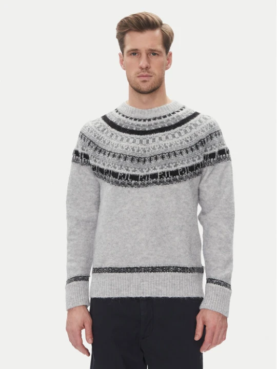 Zdjęcie produktu Pepe Jeans Sweter Fairisle PM702504 Szary Regular Fit