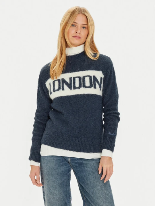 Zdjęcie produktu Pepe Jeans Sweter Hilda PL702227 Granatowy Regular Fit