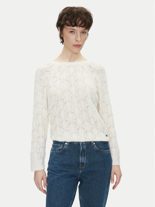 Zdjęcie produktu Pepe Jeans Sweter Nova PL702239 Écru Regular Fit Kremowy