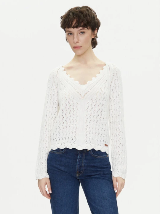 Zdjęcie produktu Pepe Jeans Sweter Olya PL702288 Écru Regular Fit Kremowy
