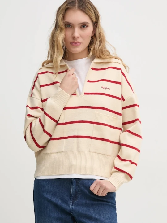 Zdjęcie produktu Pepe Jeans sweter PRISCILLA beżowy