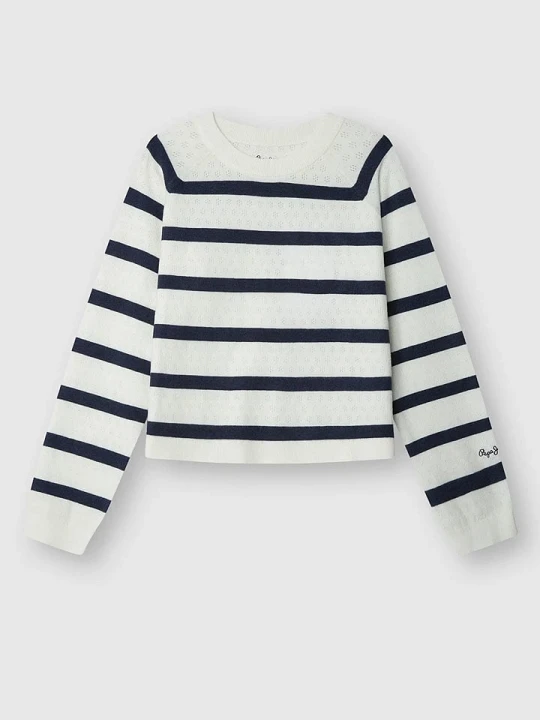Zdjęcie produktu Pepe Jeans Sweter w kolorze biało-granatowym rozmiar: L