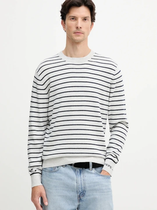 Zdjęcie produktu Pepe Jeans sweter z domieszką wełny szary