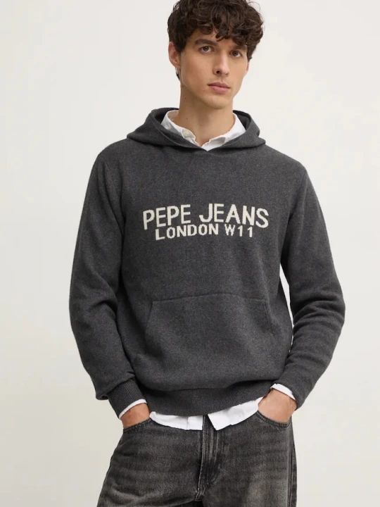 Zdjęcie produktu Pepe Jeans sweter z domieszką wełny CARSON szary