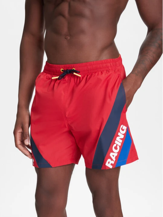 Zdjęcie produktu Pepe Jeans Szorty kąpielowe Red Bull Racing RMB10007 Czerwony Regular Fit