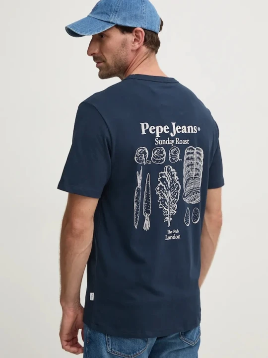 Zdjęcie produktu Pepe Jeans t-shirt bawełniany ARRYN granatowy