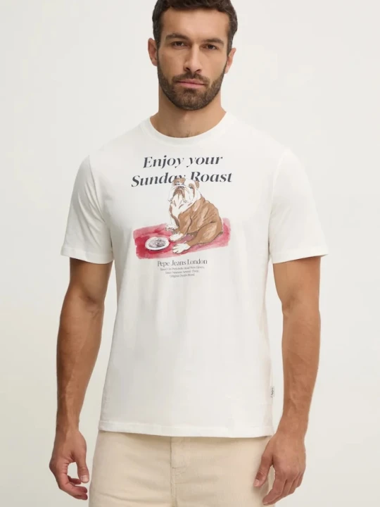 Zdjęcie produktu Pepe Jeans t-shirt bawełniany AXEL TEE biały