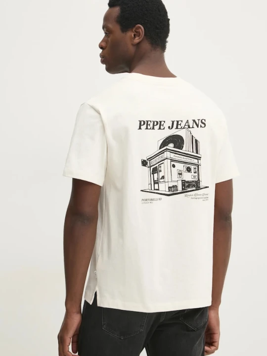 Zdjęcie produktu Pepe Jeans t-shirt bawełniany DALTON TEE beżowy