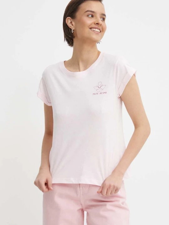 Zdjęcie produktu Pepe Jeans t-shirt bawełniany KAYLA różowy