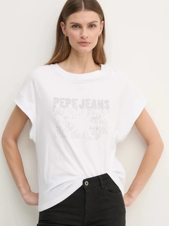 Zdjęcie produktu Pepe Jeans t-shirt bawełniany LIRA biały