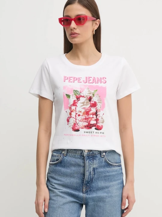 Zdjęcie produktu Pepe Jeans t-shirt bawełniany RYOKO biały