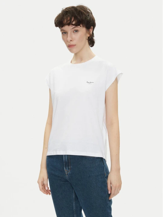 Zdjęcie produktu Pepe Jeans T-Shirt Blooma PL506030 Biały Regular Fit