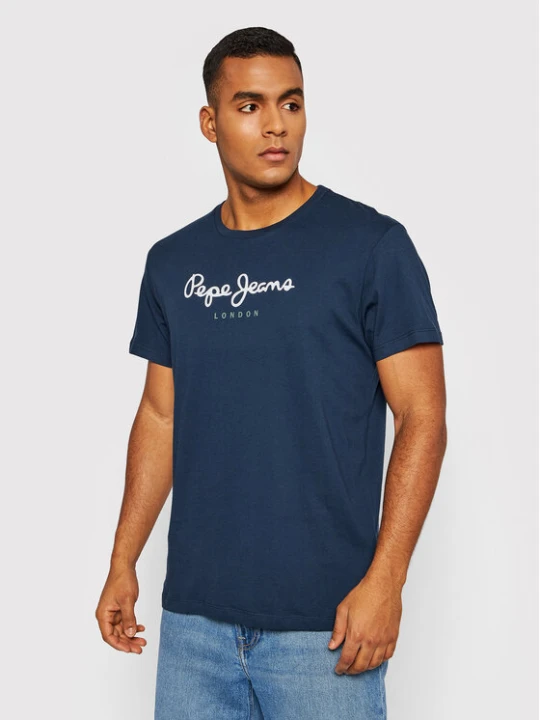 Zdjęcie produktu Pepe Jeans T-Shirt Eggo PM508208 Granatowy Regular Fit