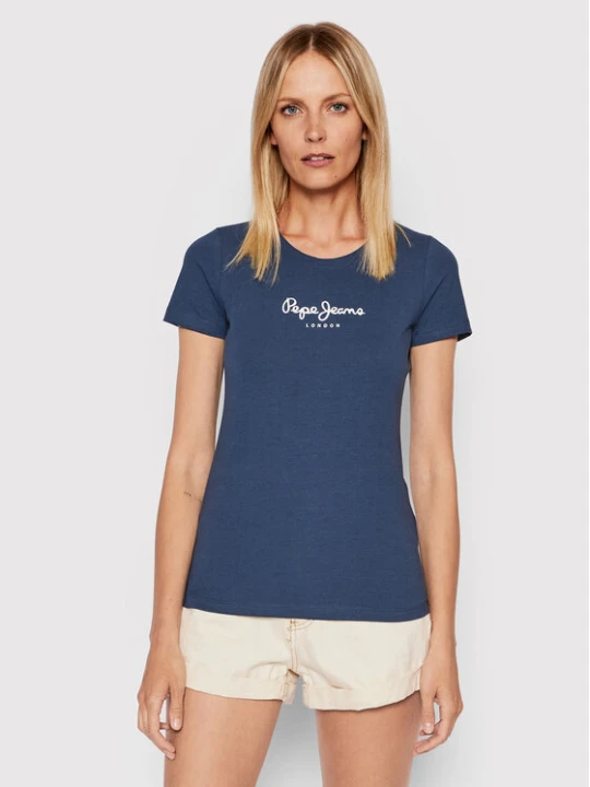 Zdjęcie produktu Pepe Jeans T-Shirt New Virgina PL505202 Granatowy Slim Fit