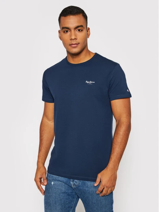 Zdjęcie produktu Pepe Jeans T-Shirt Original Basic 3 N PM508212 Granatowy Slim Fit