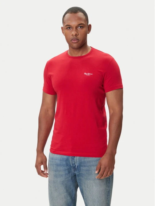 Zdjęcie produktu Pepe Jeans T-Shirt Original Basic 3N PM5010133 Czerwony Regular Fit