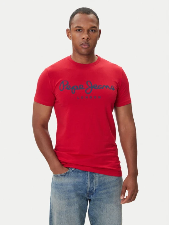 Zdjęcie produktu Pepe Jeans T-Shirt Original Stretch N PM5010132 Czerwony Regular Fit