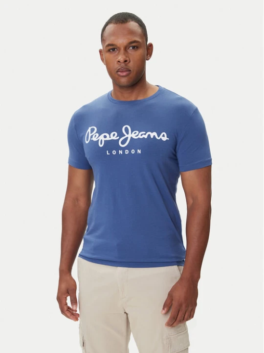 Zdjęcie produktu Pepe Jeans T-Shirt Original Stretch N PM5010132 Granatowy Regular Fit