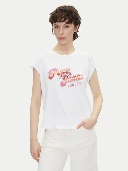 Zdjęcie produktu Pepe Jeans T-Shirt Rosalie PL506033 Biały Regular Fit