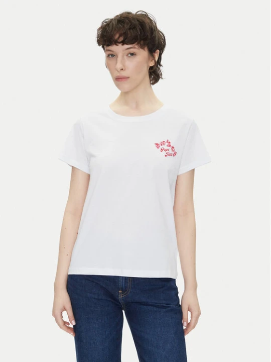 Zdjęcie produktu Pepe Jeans T-Shirt Rosey PL506070 Biały Regular Fit