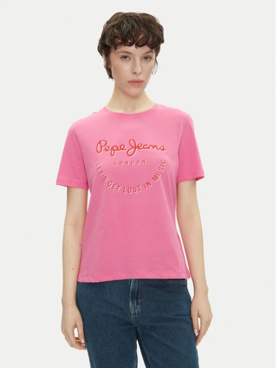 Zdjęcie produktu Pepe Jeans T-Shirt Rumer PL506072 Różowy Regular Fit