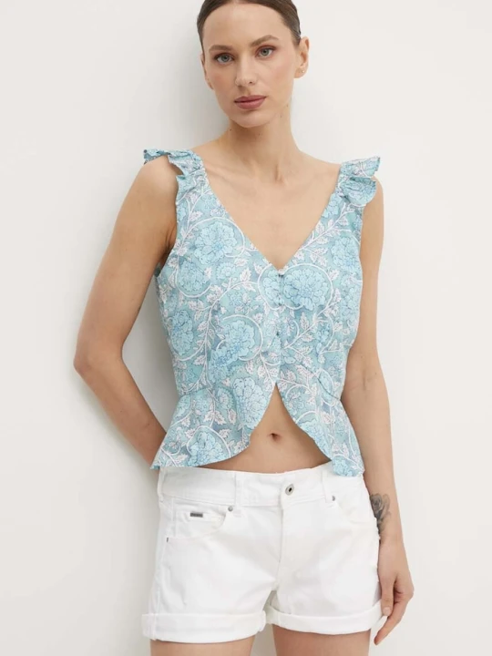 Zdjęcie produktu Pepe Jeans top bawełniany EMILIA niebieski