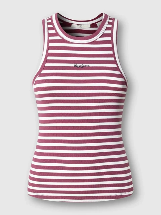 Zdjęcie produktu Pepe Jeans Top "Marian" w kolorze różowo-białym rozmiar: M