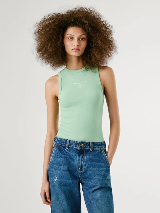 Zdjęcie produktu Pepe Jeans Top "Viv" w kolorze jasnozielonym rozmiar: M