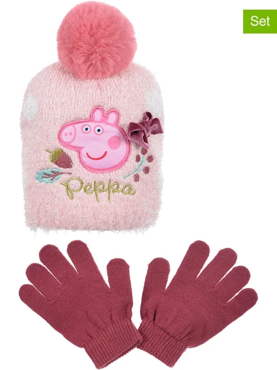 Zdjęcie produktu Peppa Pig 3-częściowy zestaw "Świnka Peppa" w kolorze jasnoróżowym rozmiar: 52 cm