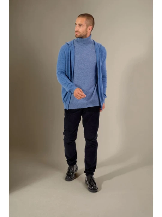 Zdjęcie produktu Perfect Cashmere Kaszmirowa bluza "Eldo" w kolorze błękitnym rozmiar: M