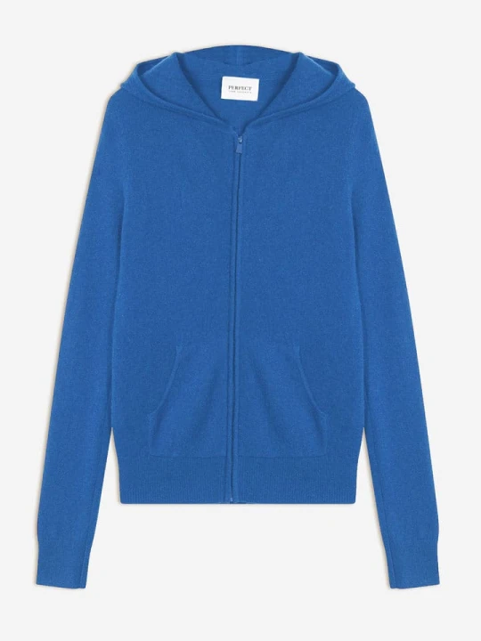 Zdjęcie produktu Perfect Cashmere Kaszmirowa bluza "Emma" w kolorze niebieskim rozmiar: L