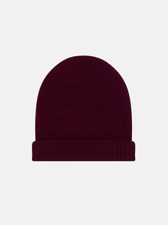 Zdjęcie produktu Perfect Cashmere Kaszmirowa czapka "Ember" w kolorze bordowym rozmiar: onesize