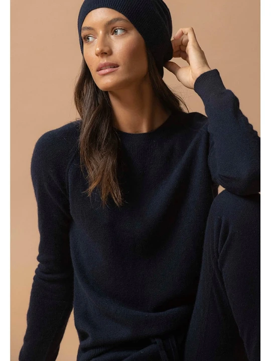 Zdjęcie produktu Perfect Cashmere Kaszmirowa czapka "Faith" w kolorze granatowym rozmiar: onesize