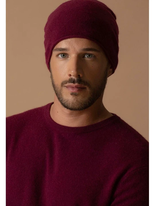 Zdjęcie produktu Perfect Cashmere Kaszmirowa czapka "June" w kolorze ciemnofioletowym rozmiar: onesize