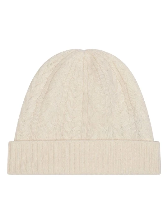Zdjęcie produktu Perfect Cashmere Kaszmirowa czapka "Popi" w kolorze kremowym rozmiar: onesize