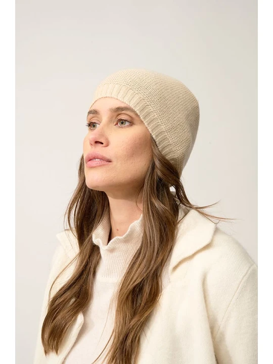 Zdjęcie produktu Perfect Cashmere Kaszmirowa czapka "Signy" w kolorze beżowym rozmiar: onesize