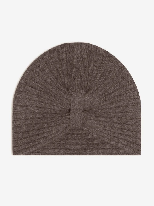 Zdjęcie produktu Perfect Cashmere Kaszmirowa czapka "Sile" w kolorze szarobrązowym rozmiar: onesize
