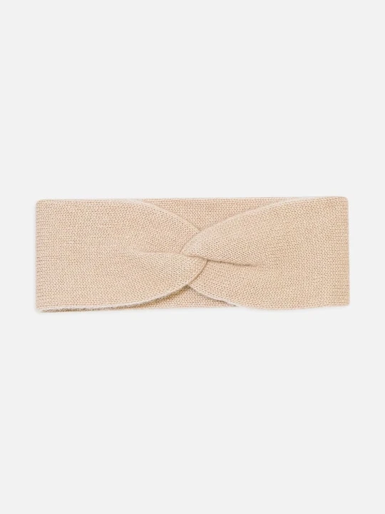 Zdjęcie produktu Perfect Cashmere Kaszmirowa opaska "Javoi" w kolorze beżowym na czoło rozmiar: onesize
