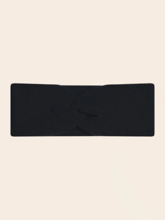 Zdjęcie produktu Perfect Cashmere Kaszmirowa opaska "Javoi" w kolorze czarnym na czoło rozmiar: onesize