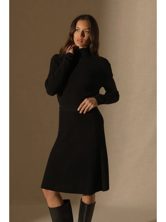 Zdjęcie produktu Perfect Cashmere Kaszmirowa spódnica "Shaw" w kolorze czarnym rozmiar: S