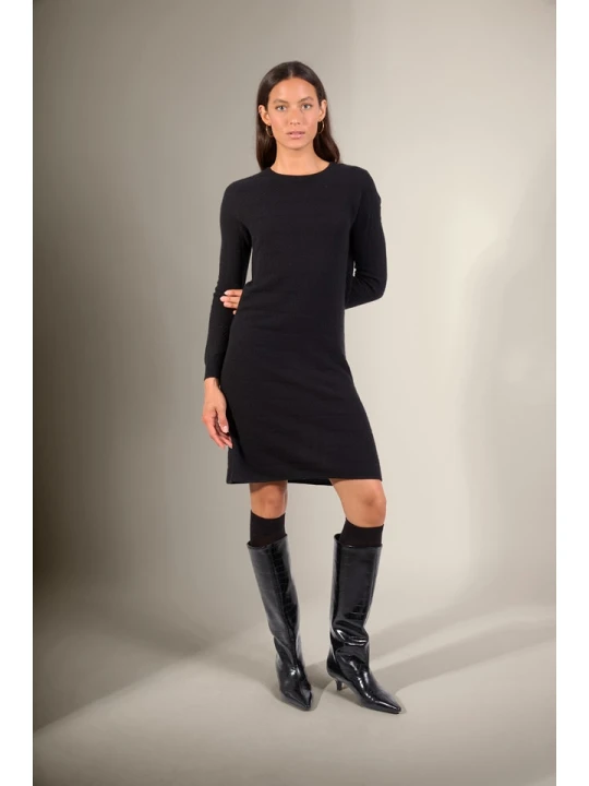 Zdjęcie produktu Perfect Cashmere Kaszmirowa sukienka "Lola" w kolorze czarnym rozmiar: L