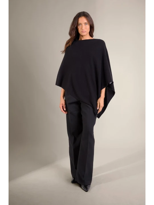 Zdjęcie produktu Perfect Cashmere Kaszmirowe ponczo w kolorze czarnym rozmiar: M