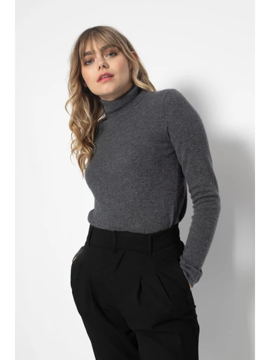 Zdjęcie produktu Perfect Cashmere Kaszmirowy golf "Ashley" w kolorze antracytowym rozmiar: M