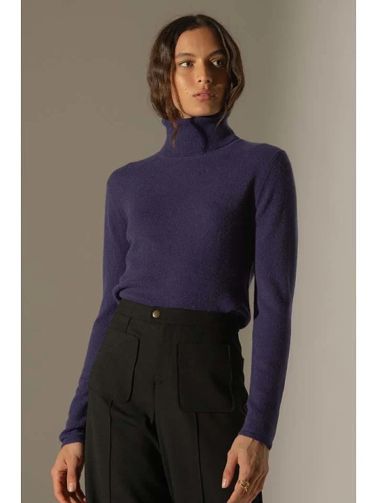 Zdjęcie produktu Perfect Cashmere Kaszmirowy golf w kolorze fioletowym rozmiar: L