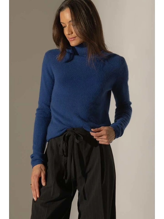 Zdjęcie produktu Perfect Cashmere Kaszmirowy golf "Ashley" w kolorze granatowym rozmiar: M
