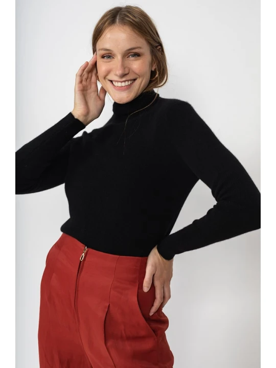 Zdjęcie produktu Perfect Cashmere Kaszmirowy golf w kolorze czarnym rozmiar: M
